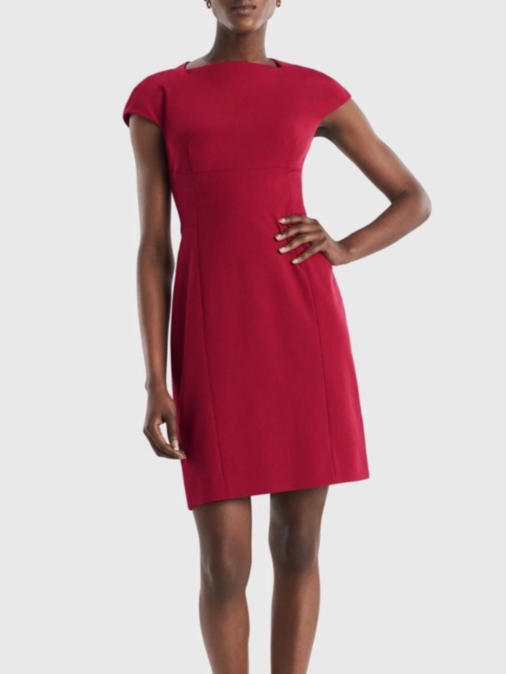 NWT M.M. Lafleur Ashley 3.0 Dress in Rhubarb Red Pink Size 14